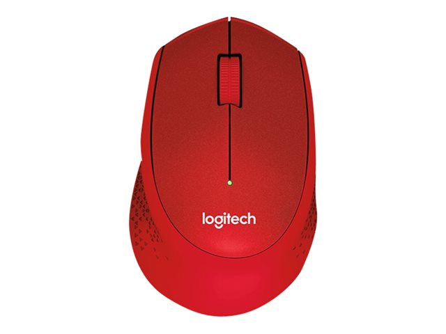Logitech M330 SILENT PLUS - Mouse - 3 buttons - wireless - 2.4 GHz - USB wireless receiver - red