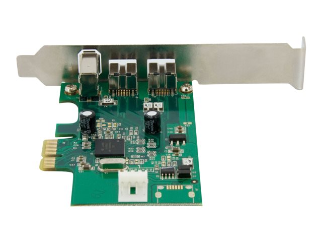 StarTech.com 3 Port 2b 1a 1394 PCI Express FireWire Card Adapter - 1394 FW PCIe FireWire 800 / 400 Card (PEX1394B3) - FireWire adapter - PCIe - FireWire 800 - 2 ports + 1 x FireWire - for P/N: BNDTB10GI, BNDTB210GSFP, BNDTB310GNDP, BNDTB410GSFP, BNDTB4M2E1, BNDTBUSB3142