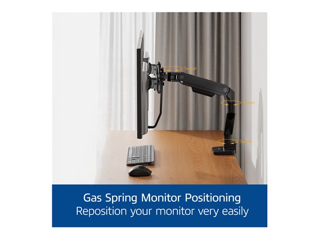 ACT - Mounting kit (monitor arm) - for 2 LCD displays - aluminium, plastic, steel - black - screen size: 17\"-32\"