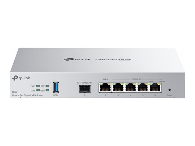 Omada Pro Gigabit VPN Router Multiple Gigabit Ports: 1 gigabit SFP and 5 gigabit RJ45 ports provide high-speed wired connectivity. Up to 5 WAN Ports: Gigabit SF
