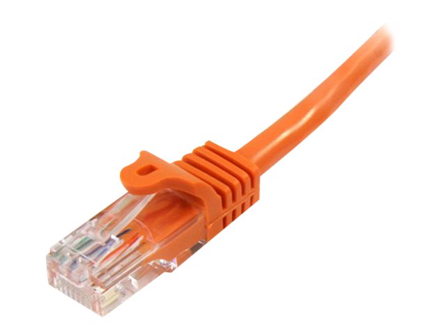 StarTech.com 1m Orange Cat5e / Cat 5 Snagless Patch Cable - Patch cable - RJ-45 (M) to RJ-45 (M) - 1 m - UTP - CAT 5e - riser, snagless - orange