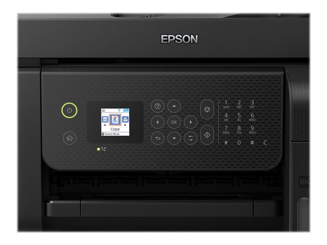 Epson EcoTank ET-4800 - Multifunction printer - colour - ink-jet - refillable - A4 (media) - up to 10 ppm (printing) - 100 sheets - 33.6 Kbps - USB, LAN, Wi-Fi - black