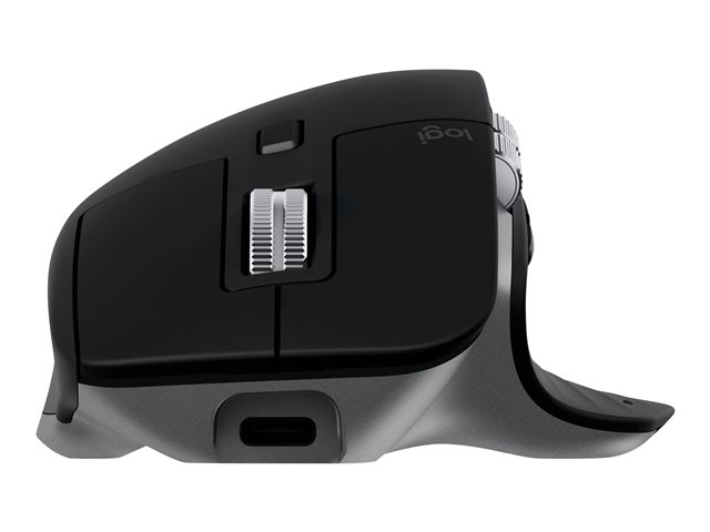 Logitech Master Series MX Master 3S for Mac - Mouse - ergonomic - optical - 7 buttons - wireless - 2.4 GHz, Bluetooth - space grey - for Apple MacBook