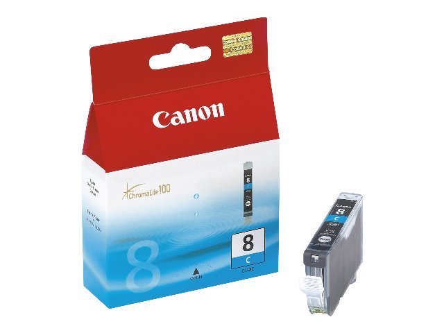 Canon CLI-8C - 13 ml - cyan - original - ink tank - for PIXMA iP3500, iP4500, iP5300, MP510, MP520, MP610, MP960, MP970, MX700, MX850, Pro9000