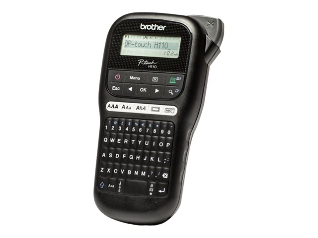 Brother P-Touch PT-H110 - Labelmaker - B/W - thermal transfer - Roll (1.2 cm) - 180 dpi - up to 20 mm/sec - 2 line printing