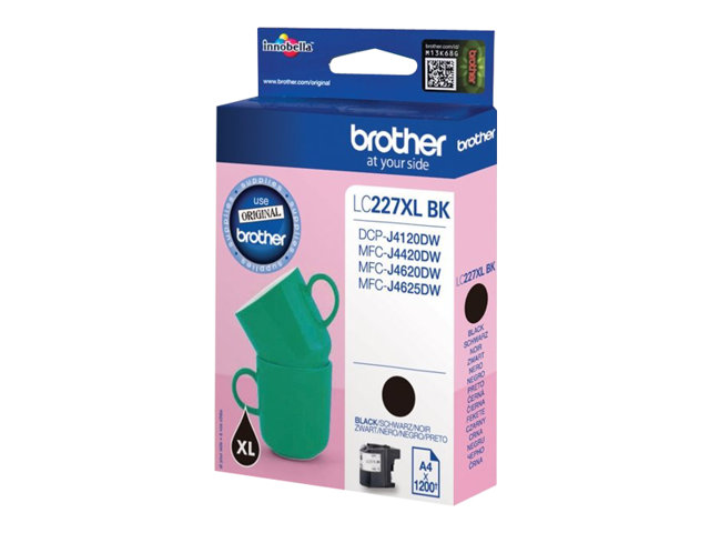 Brother LC227XLBK - Black - original - ink cartridge - for Brother DCP-J4120DW, MFC-J4420DW, MFC-J4620DW, MFC-J4625DW, Business Smart MFC-J4420DW