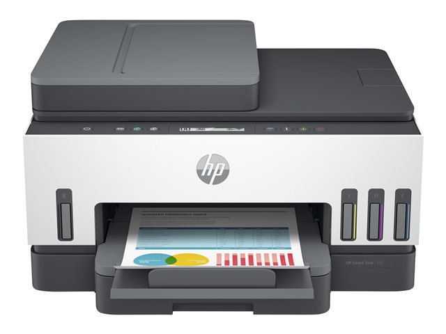 HP Smart Tank 7305 All-in-One - Multifunction printer - colour - ink-jet - refillable - Letter A (216 x 279 mm)/A4 (210 x 297 mm) (original) - A4/Legal (media) - up to 13 ppm (copying) - up to 15 ppm (printing) - 250 sheets - USB 2.0, LAN, Wi-Fi(n),