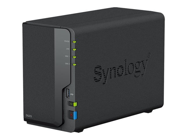 Synology Disk Station DS223 - NAS server - 2 bays - SATA 6Gb/s - RAID RAID 0, 1, JBOD - RAM 2 GB - Gigabit Ethernet - iSCSI support