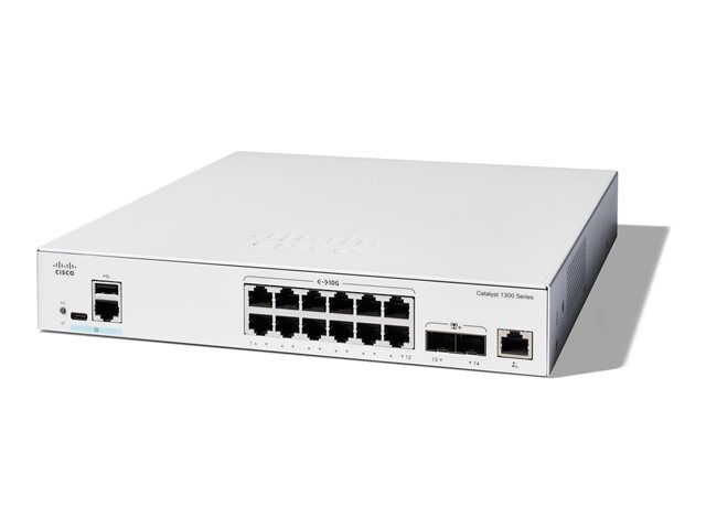 Cisco Catalyst 1300-12XT-2X - Switch - L3 - smart - 12 x 10GBase-T + 2 x 10 Gigabit SFP+ - rack-mountable - remanufactured