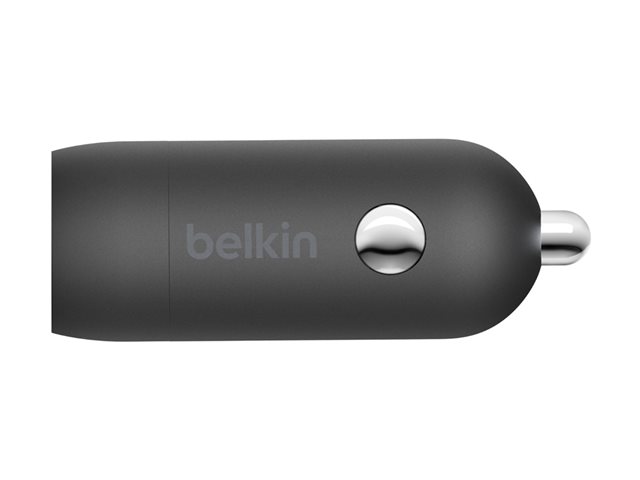 Belkin BoostCharge - Car power adapter - 30 Watt - 3 A - Fast Charge, Power Delivery 3.1 (24 pin USB-C) - black