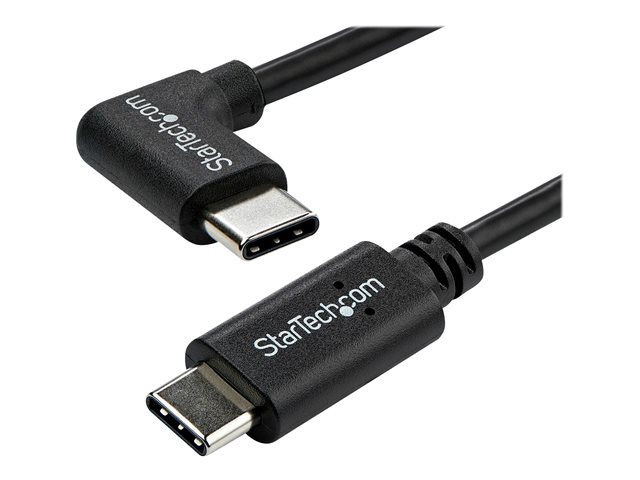 StarTech.com Right Angle USB-C Cable - 1m / 3 ft - Reversible - M/M - USB Type C Cable - USB-C Charge Cable - USB C to USB C Cable (USB2CC1MR) - USB cable - 24 pin USB-C (M) straight to 24 pin USB-C (M) right-angled - USB 2.0 - 1 m - black - for P/N: DKT30CHD
