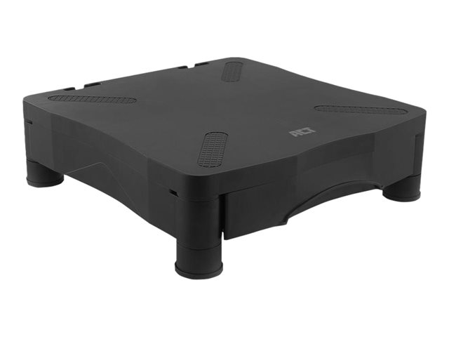 ACT - Standaard met lade voor monitor - desktop - zwart