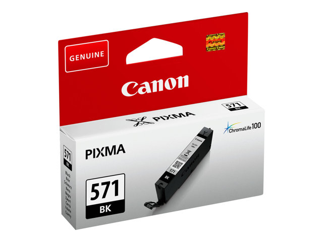 Canon CLI-571BK - 7 ml - black - original - ink tank - for PIXMA TS5051, TS5053, TS5055, TS6050, TS6051, TS6052, TS8051, TS8052, TS9050, TS9055