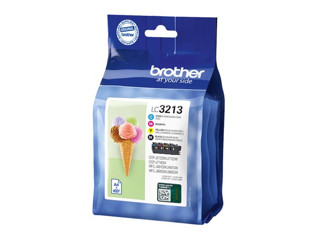 Brother LC3213 Value Pack - 4-pack - black, yellow, cyan, magenta - original - ink cartridge - for Brother DCP-J772DW, DCP-J774DW, MFC-J890DN, MFC-J890DW, MFC-J890DWN, MFC-J895DW