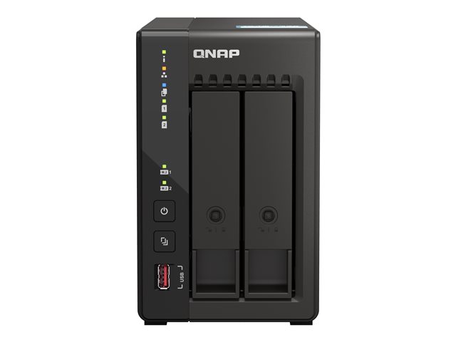 QNAP TS-253E - NAS server - 2 bays - SATA 6Gb/s - RAID RAID 0, 1, 5, 6, 10, 50, JBOD, 60 - RAM 8 GB - 2.5 Gigabit Ethernet - iSCSI support