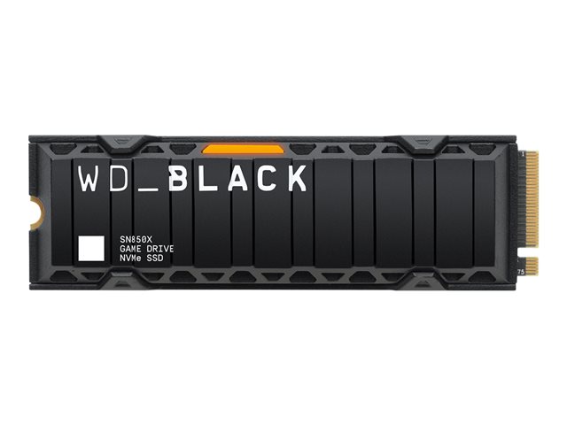 WD_BLACK SN850X WDS100T2XHE - SSD - encrypted - 1 TB - internal - M.2 2280 - PCIe 4.0 x4 (NVMe) - TCG Opal Encryption 2.01 - integrated heatsink