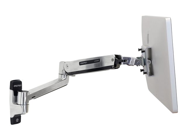 Ergotron LX HD - Mounting kit (extension adapter, VESA adapter, sit-stand arm, wall mount base) - for LCD display - polished aluminium - screen size: up to 46\"