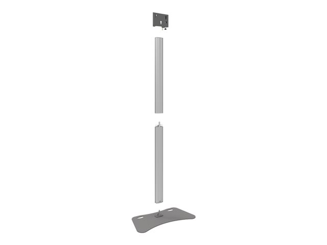 SmartMetals Light Series - Stand (2 columns, base plate, stand head) - for flat panel - fully divisible - dark grey, aluminium - screen size: up to 55\"