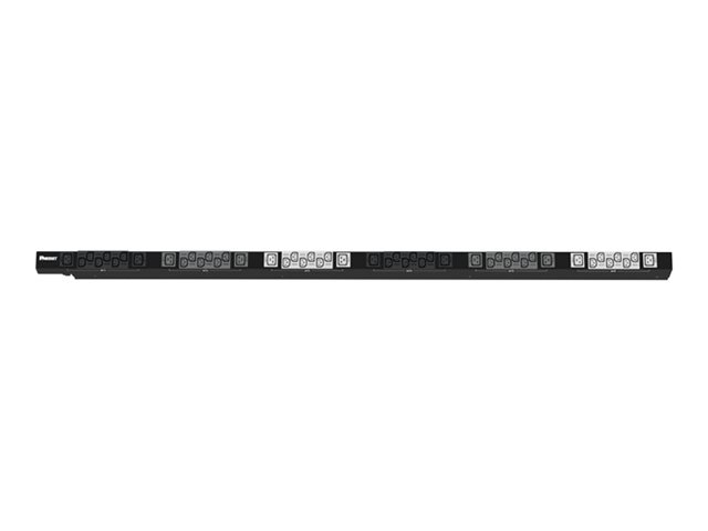 The SmartZone? G5 Basic PDU features (36) C13 and (12) C19 outlets. It is a 32 amp, 400 V, three phase PDU with an IEC 60309 3P+N+E 6h 32A (IP44) input plug and a 10 foot (3m) power cord. The PDU is black.