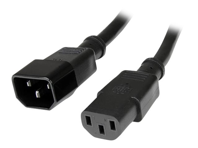 3 ft 14AWG PC Power Cord Ext C14 to C13