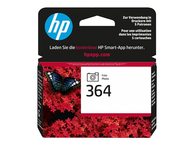 HP 364 - 3 ml - photo black - original - blister - ink cartridge (photo) - for Deskjet 3522, Photosmart 5525, 55XX B111, 65XX, 7510 C311, 7520, B110, Wireless B110