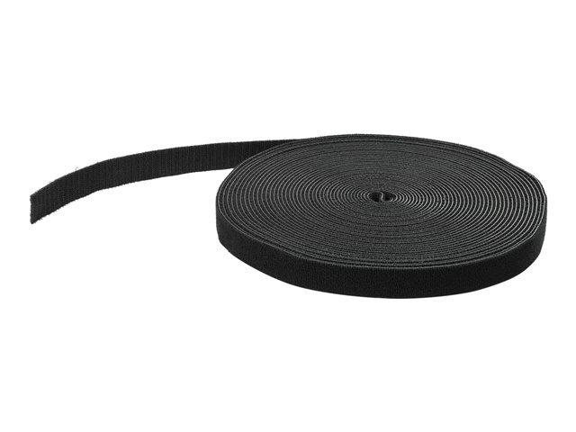 StarTech.com 50ft. Hook and Loop Roll - Cut-to-Size Reusable Cable Ties - Bulk Industrial Wire Fastener Tape - Adjustable Fabric Wraps - Black (HKLP50) - Cable tie roll - 15.24 m - for P/N: HKLP50BL, HKLP50GN, HKLP50RD, HKLP50YW
