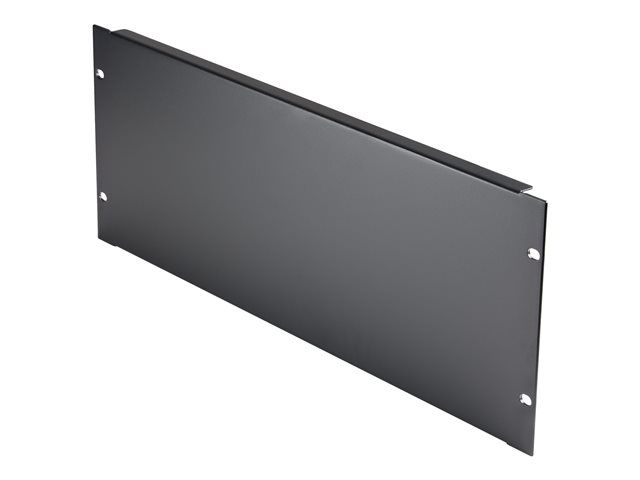 StarTech.com 4U Blank Panel for 19 inch Rack, Rack Mount Blanking Panel for Server/Network Racks & Cabinets, 4RU Rackmount Filler Panel/Spacer/Plates, Solid Panel, Cold-Rolled Steel, Black - 4U Blanking Panel (RKPNL4U) - Rack blanking panel - black - 4U - 19\"