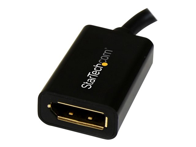 StarTech.com 6in Mini DisplayPort to DisplayPort Video Cable Adapter (MDP2DPMF6IN) - DisplayPort cable - Mini DisplayPort (M) to DisplayPort (F) - 15.2 cm - black - for P/N: CDP2DP141MB, CDP2DP146B, CDP2DPMM1MB, CDP2DPMM6B, DISPLPORT15L, DISPLPORT3L