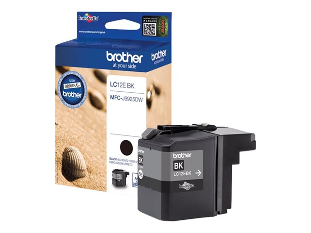 Brother LC12EBK - XL Capacity - black - original - ink cartridge - for Brother MFC-J6925DW, INKvestment Business Smart Pro MFC-J6925DW