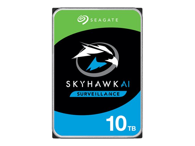 Seagate SkyHawk AI ST10000VE001 - Hard drive - 10 TB - internal - 3.5\" - SATA 6Gb/s - 7200 rpm - buffer: 256 MB