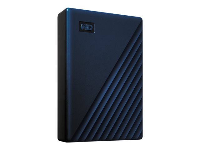 WD My Passport for Mac WDBA2F0040BBL - Hard drive - encrypted - 4 TB - external (portable) - USB 3.2 Gen 1 - 256-bit AES - midnight blue
