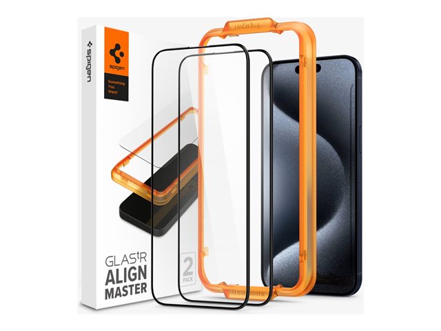 Spigen iPhone 15 Pro Glas.tR AlignMaster FC Black (2P)