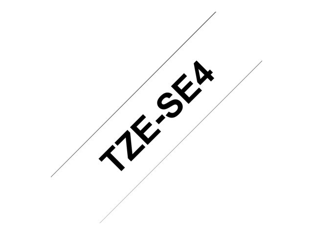 Brother TZe-SE4 - Self-adhesive - black on white - Roll (1.8 cm x 8 m) 1 cassette(s) laminated tape - for Brother PT-P750, P950, P-Touch PT-D800, E310, E550, P900, P950, P-Touch Cube Plus PT-P710