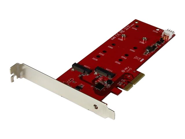 StarTech.com 2x M.2 SATA SSD Controller Card - PCIe - PCI Express M.2 SATA III Controller - NGFF Card Adapter (PEX2M2) - Storage controller - M.2 - M.2 Card / SATA 6Gb/s - PCIe 2.0 x2 - for P/N: BNDTB10GI, BNDTB210GSFP, BNDTB310GNDP, BNDTB410GSFP, BNDTB4M2E1, BNDTBUSB3142