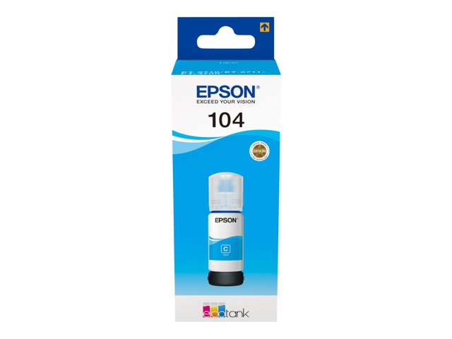 Epson EcoTank 104 - 65 ml - cyan - original - ink tank - for EcoTank ET-14100, 1810, 2721, 2810, 2811, 2812, 2814, 2815, 2820, 2821, 2825, 2826, 4800