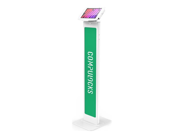 Compulocks iPad Mini 8.3\" Space Enclosure Brandable Floor Stand - Mounting kit (enclosure, stand) - for tablet - brandable - lockable - high-grade aluminium - white - screen size: 8.3\" - mounting interface: 100 x 100 mm - floor-standing - for Apple iPad mini (6th generation)
