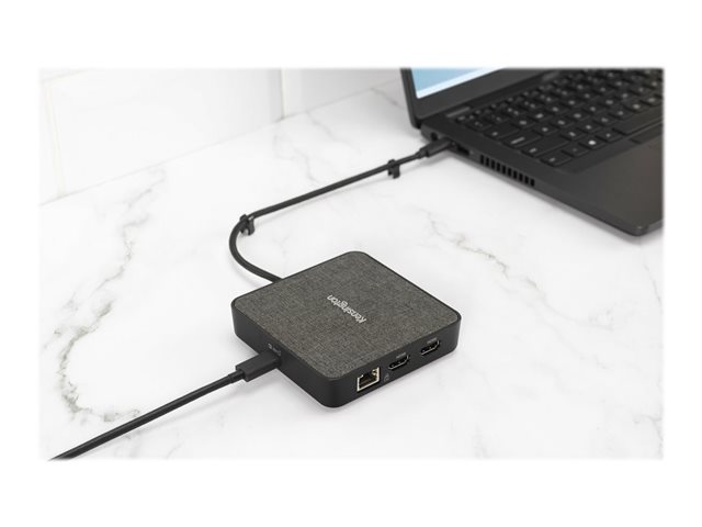 Kensington MD120U4 - Docking station - USB-C / USB4 / Thunderbolt 3 / Thunderbolt 4 - 2 x HDMI - 1GbE, 2.5GbE