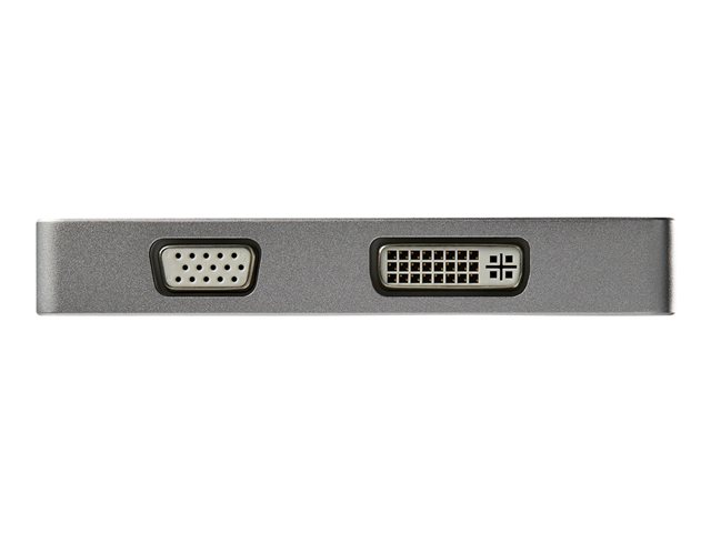 StarTech.com Aluminum Travel A/V Adapter: 3-in-1 Mini DisplayPort to VGA, DVI or HDMI - mDP Adapter - 4K (MDPVGDVHD4K) - Video converter - DisplayPort - DVI, HDMI, VGA