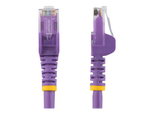 StarTech.com 3m CAT6 Ethernet Cable, 10 Gigabit Snagless RJ45 650MHz 100W PoE Patch Cord, CAT 6 10GbE UTP Network Cable w/Strain Relief, Purple, Fluke Tested/Wiring is UL Certified/TIA - Category 6 - 24AWG (N6PATC3MPL) - Network cable - RJ-45 (M) to RJ-45 (M) - 3 m - UTP - CAT 6 - snagless, stranded - purple