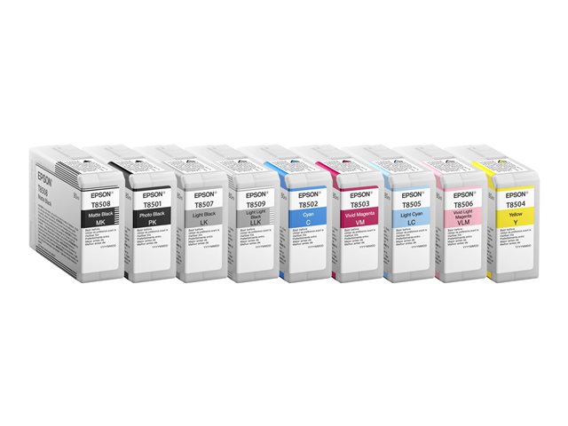 Epson T8504 - 80 ml - yellow - original - ink cartridge - for SureColor P800, P800 Designer Edition, SC-P800