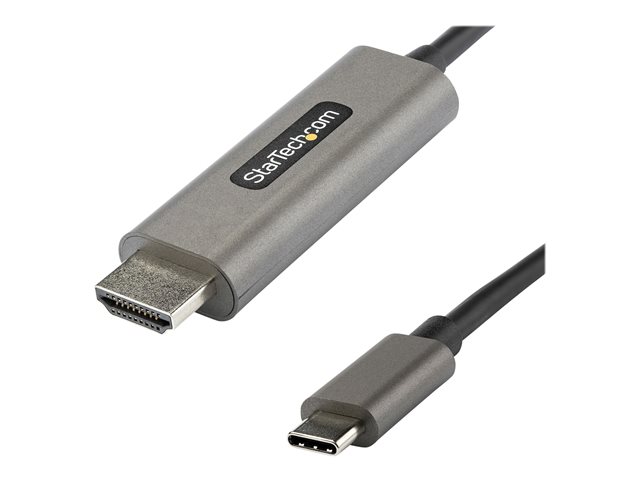 StarTech.com 9.8ft (3m) USB C to HDMI Cable 4K 60Hz with HDR10, Ultra HD USB Type-C to 4K HDMI 2.0b Video Adapter Cable, USB-C to HDMI HDR Monitor/Display Converter, DP 1.4 Alt Mode HBR3 - Thunderbolt 3 Compatible (CDP2HDMM3MH) - Adapter cable - 24 pin USB-C male to HDMI male - 3 m - black - 4K support, active