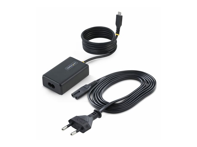 StarTech.com - USB-C power adapter - with 1.5 m Tethered USB-C Cable - AC 110-240 V - 65 Watt - black