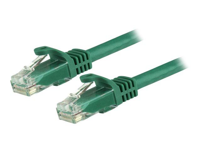 StarTech.com 50cm CAT6 Ethernet Cable, 10 Gigabit Snagless RJ45 650MHz 100W PoE Patch Cord, CAT 6 10GbE UTP Network Cable w/Strain Relief, Green, Fluke Tested/Wiring is UL Certified/TIA - Category 6 - 24AWG (N6PATC50CMGN) - Patch cable - RJ-45 (M) to RJ-45 (M) - 50 cm - UTP - CAT 6 - snagless - green