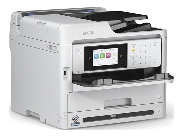 Epson WorkForce Pro WF-M5899DWF - Multifunction printer - B/W - ink-jet - 216 x 297 mm (original) - A4/Legal (media) - up to 25 ppm (printing) - 330 sheets - 33.6 Kbps - USB 2.0, Gigabit LAN, Wi-Fi(ac)