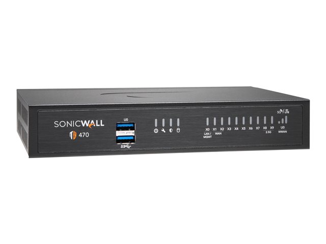 SonicWall TZ470 - Security appliance - 1GbE, 2.5GbE - NFR - desktop