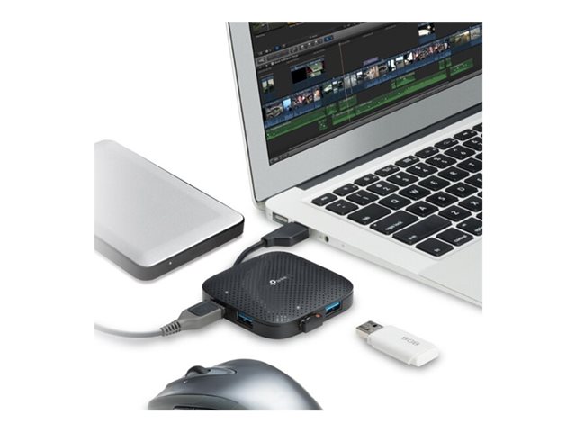 TP-Link UH400 - Hub - 4 x SuperSpeed USB 3.0 - desktop