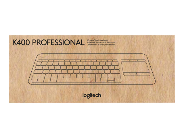 Logitech Wireless Touch Keyboard K400 Plus - Keyboard - wireless - 2.4 GHz - English