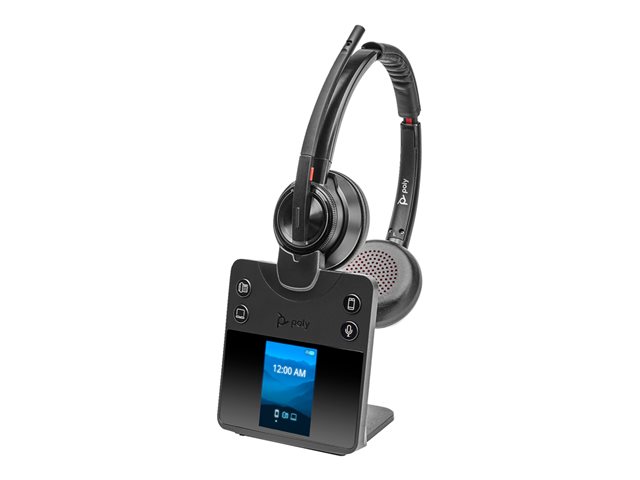 Poly Savi 8420 Office Stereo DECT 1880-1900 MHz Headset EMEA - INTL English - Euro plug - Replaces Poly SKU 2-221103-205
