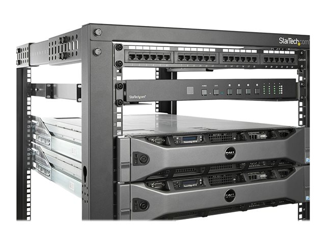 StarTech.com 1U 19 inch Server Rack Rails, 24-36 inch Adjustable Depth, Universal 4 Post Rack Mount Rails, Network Equipment/Server/UPS Mounting Rail Kit, HPE ProLiant, Dell PowerEdge - 4 Post Rack Rails (UNIRAILS1UB) - Rack rail kit - rack mountable - black - 1U - 19\" - for P/N: RK1536BKF, RK1836BKF