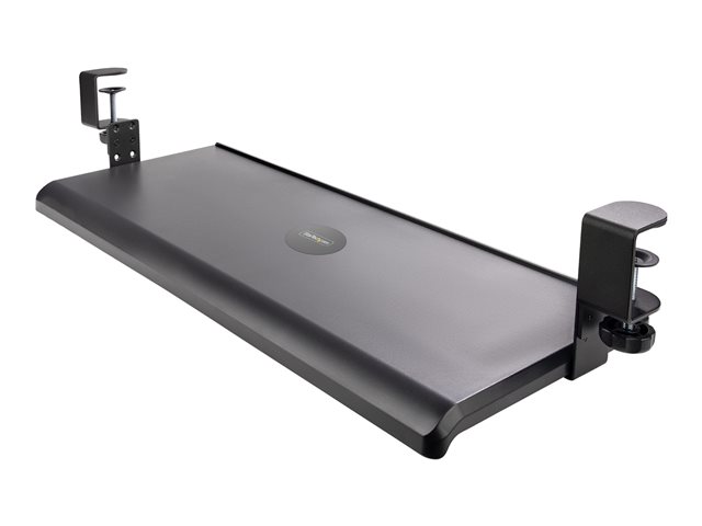 StarTech.com Under-Desk Keyboard Tray, Clamp-on Keyboard Holder, Supports up to 12kg (26.5lb), Sliding Keyboard and Mouse Drawer with C-Clamps, Height Adjustable Keyboard Tray - Black - Ergonomic Keyboard Tray (KEYBOARD-TRAY-CLAMP1) - Keyboard tray -